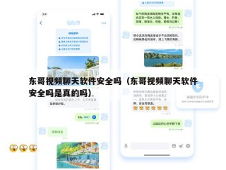 东哥视频聊天软件安全吗（东哥视频聊天软件安全吗是真的吗）
