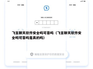 飞言聊天软件安全吗可靠吗（飞言聊天软件安全吗可靠吗是真的吗）