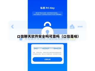 口信聊天软件安全吗可靠吗（口信是啥）