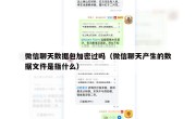 微信聊天数据包加密过吗（微信聊天产生的数据文件是指什么）