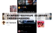 婉儿聊天视频下载软件安全吗（婉儿聊天视频下载软件安全吗是真的吗）