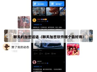聊天的加密话语（聊天加密软件哪个最好用）
