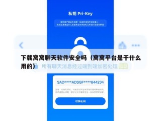 下载窝窝聊天软件安全吗（窝窝平台是干什么用的）