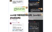 soul这个聊天软件安全吗（soul这个平台安全吗）
