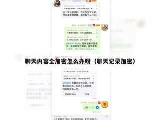 聊天内容全加密怎么办呀（聊天记录加密）
