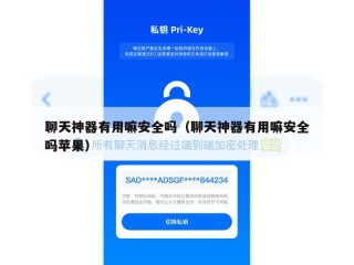 聊天神器有用嘛安全吗（聊天神器有用嘛安全吗苹果）