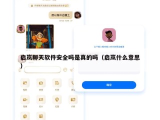 启岚聊天软件安全吗是真的吗（启岚什么意思）