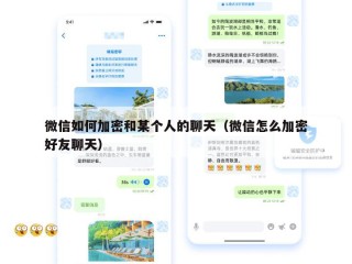微信如何加密和某个人的聊天（微信怎么加密好友聊天）