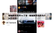 蝙蝠聊天为何ios下架（蝙蝠聊天软件为什么打不开）