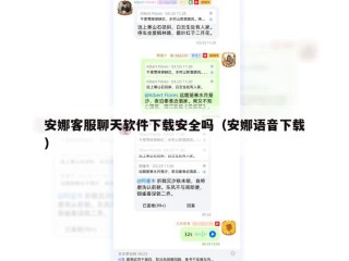安娜客服聊天软件下载安全吗（安娜语音下载）