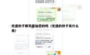 光遇秋千聊天是加密的吗（光遇的秋千有什么用）