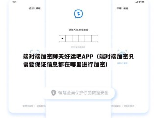 端对端加密聊天好运吧APP（端对端加密只需要保证信息都在哪里进行加密）