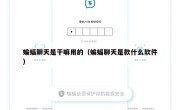 蝙蝠聊天是干嘛用的（蝙蝠聊天是款什么软件）