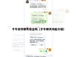 千牛软件聊天安全吗（千牛聊天功能介绍）