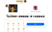 怎么举报萝卜密聊服务器（萝卜玩客服电话）