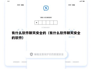 有什么软件聊天安全的（有什么软件聊天安全的软件）