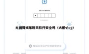 大鹏哥娱乐聊天软件安全吗（大鹏vlog）