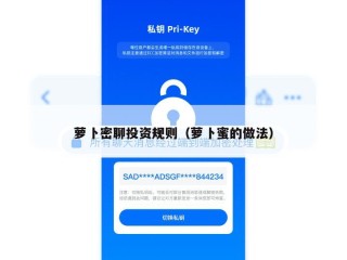 萝卜密聊投资规则（萝卜蜜的做法）