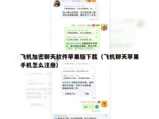 飞机加密聊天软件苹果版下载（飞机聊天苹果手机怎么注册）