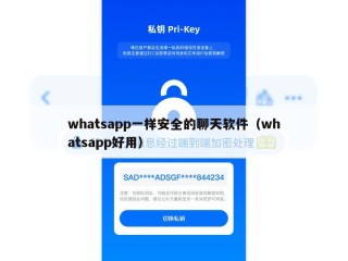 whatsapp一样安全的聊天软件（whatsapp好用）
