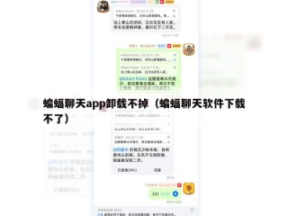 蝙蝠聊天app卸载不掉（蝙蝠聊天软件下载不了）