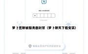 萝卜密聊被服务器封禁（萝卜聊天下载安装）