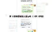 萝卜密聊能被别人查ip吗（卜萝卜萝蜜）