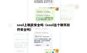 soul上聊天安全吗（soul这个聊天软件安全吗）