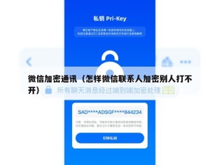 微信加密通讯（怎样微信联系人加密别人打不开）