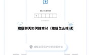 蝙蝠聊天如何搜索id（蝙蝠怎么搜id）