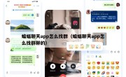 蝙蝠聊天app怎么找群（蝙蝠聊天app怎么找群聊的）