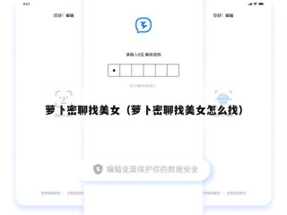 萝卜密聊找美女（萝卜密聊找美女怎么找）