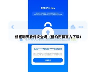 相觅聊天软件安全吗（相约密聊官方下载）