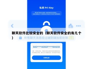 聊天软件比较安全的（聊天软件安全的有几个）