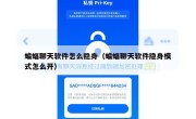 蝙蝠聊天软件怎么隐身（蝙蝠聊天软件隐身模式怎么开）