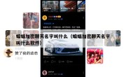 蝙蝠加密聊天名字叫什么（蝙蝠加密聊天名字叫什么软件）