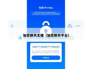 加密聊天主播（加密聊天平台）