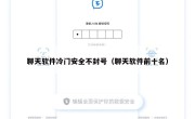 聊天软件冷门安全不封号（聊天软件前十名）