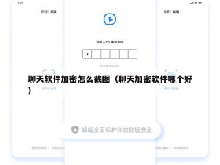 聊天软件加密怎么截图（聊天加密软件哪个好）