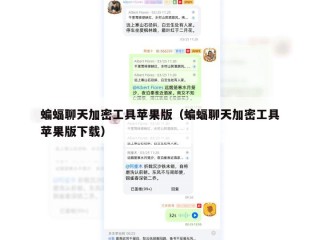 蝙蝠聊天加密工具苹果版（蝙蝠聊天加密工具苹果版下载）