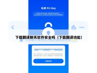 下载翻译聊天软件安全吗（下载翻译功能）