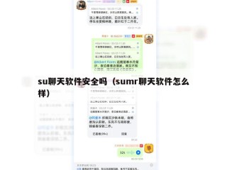 su聊天软件安全吗（sumr聊天软件怎么样）