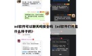 xd软件可以聊天吗安全吗（xd软件打开是什么样子的）