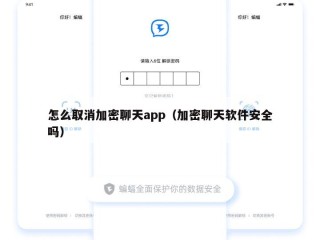 怎么取消加密聊天app（加密聊天软件安全吗）