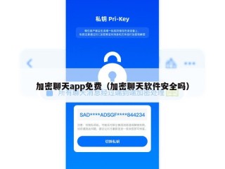 加密聊天app免费（加密聊天软件安全吗）