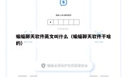 蝙蝠聊天软件英文叫什么（蝙蝠聊天软件干啥的）