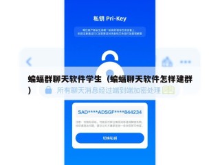蝙蝠群聊天软件学生（蝙蝠聊天软件怎样建群）