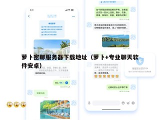 萝卜密聊服务器下载地址（萝卜+专业聊天软件安卓）