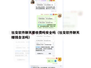 社交软件聊天要收费吗安全吗（社交软件聊天赚钱合法吗）