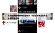 蝙蝠最新聊天软件是什么（蝙蝠聊天 最安全的聊天软件）